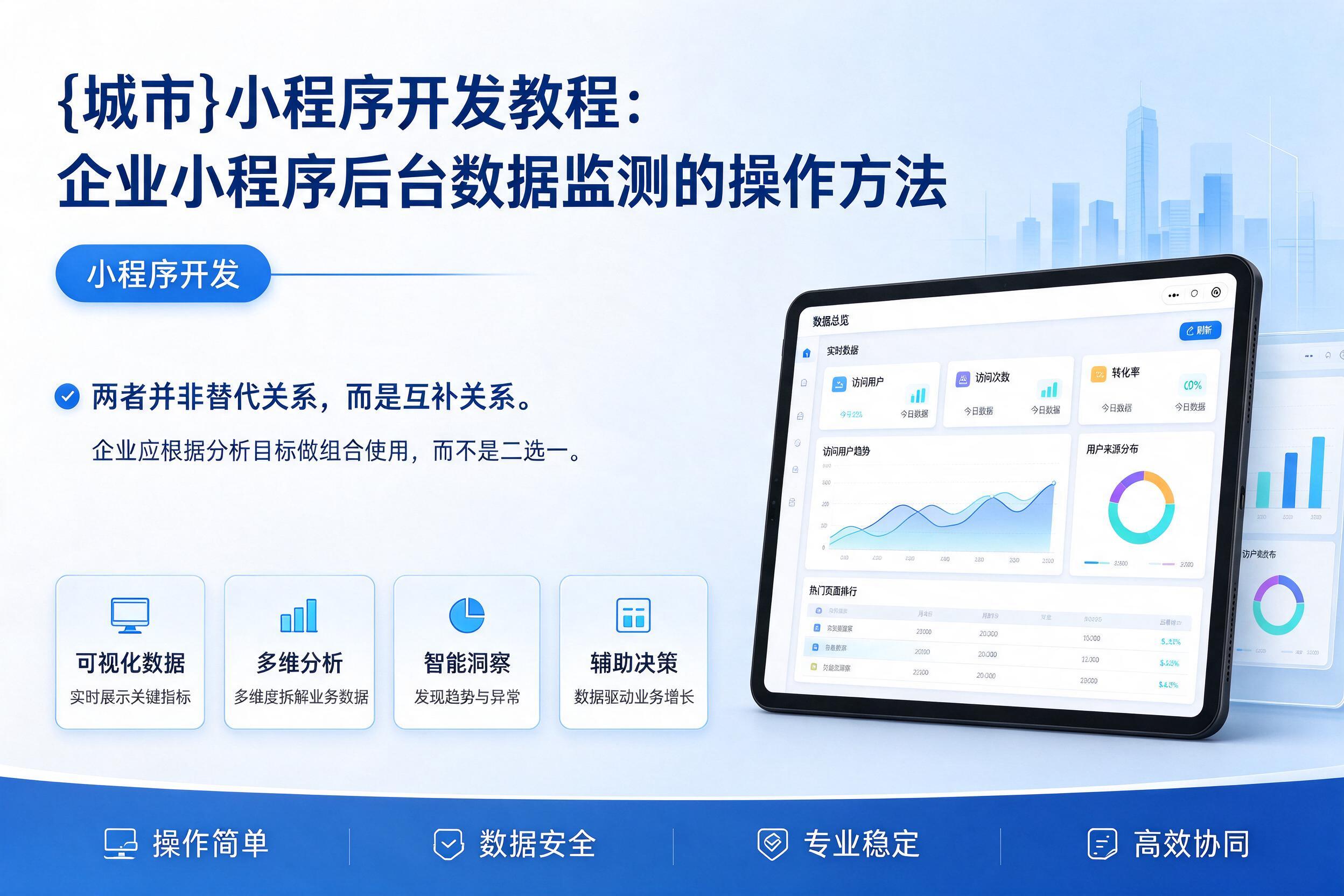 柞水小程序开发教程:企业小程序后台数据监测的操作方法